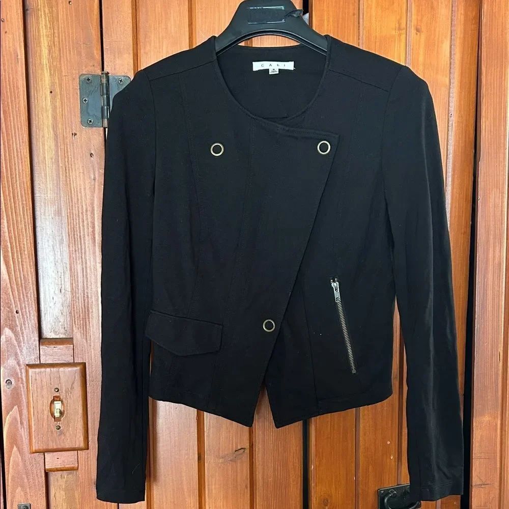 CAbi Black Asymmetrical Women's Blazer size S. B2